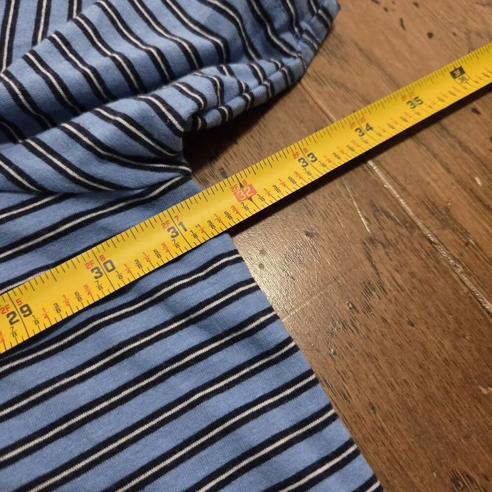 Polo Ralph Lauren Polo Shirt Mens 4XB 4XL Big Blue Striped Stretch Golfer Golf